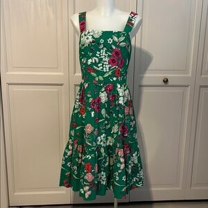 Eliza J Floral Green Dress